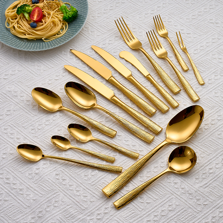 9022 mirror gold cutlery