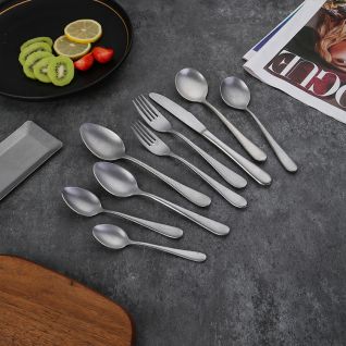 9001 stonewashed matte flatware