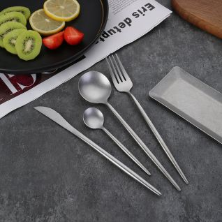 6002 matte silver flatware