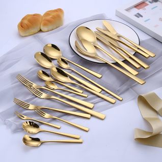 6006 mirror gold stainless steel cutlery