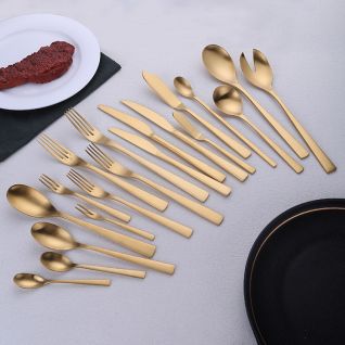 6006 matte gold cutlery