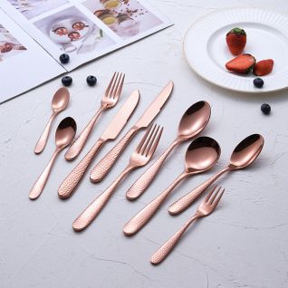 6010 mirror rose gold flatware
