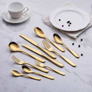 6010 mirror gold flatware