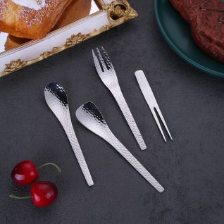 6030 mirror silver hammer pattern tableware
