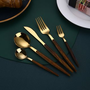 6026 mirror gold cutlery