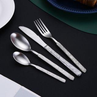 6031 matte silver cutlery