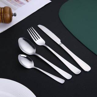 6029 mirror polish and matte silver flatware