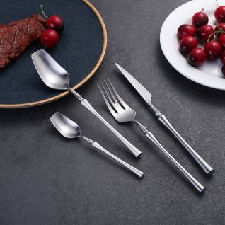 6033 matte silver flatware