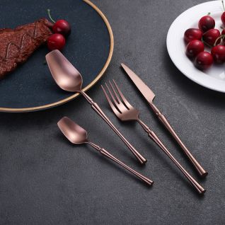 6033 matte rose gold flatware