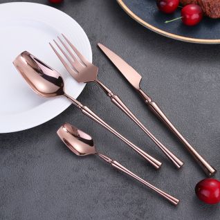 6033 mirror rose gold cutlery