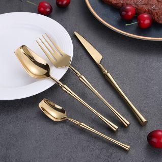 6033 mirror gold cutlery