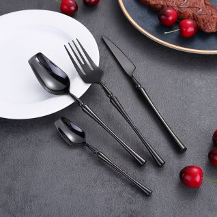 6033 mirror black cutlery