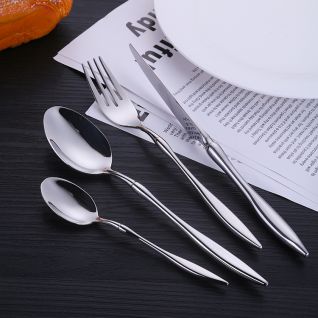 6037 mirror silver stainless steel cutlery