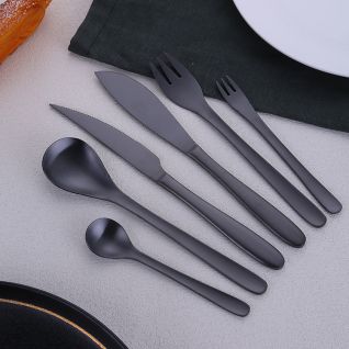 6038 matte black flatware