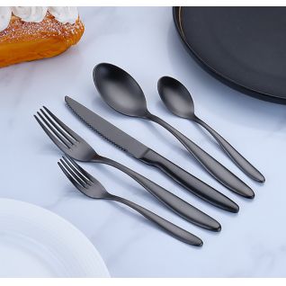 6039 matte black flatware