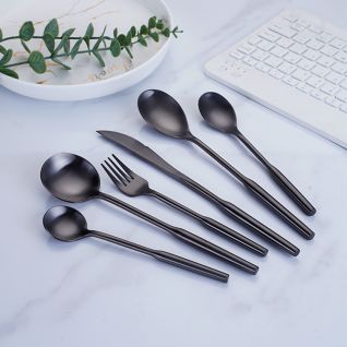 6048 matte black cutlery