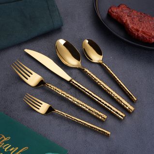 6040 mirror gold cutlery