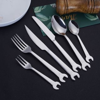 6046 mirror silver stainless steel cutlery
