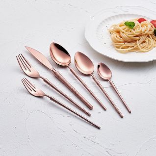 6056 mirror rose gold flatware