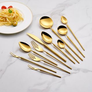 6056 mirror gold flatware