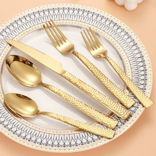 6064 mirror gold flatware