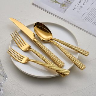 6070 mirror gold cutlery