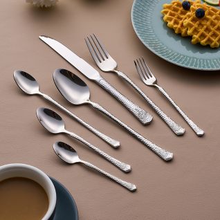 6075 mirror silver and gold cutlery