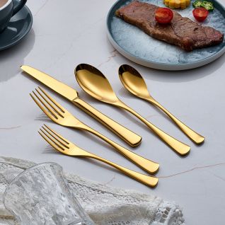 6078 mirror gold cutlery