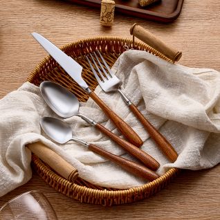 6090 matte silver cutlery